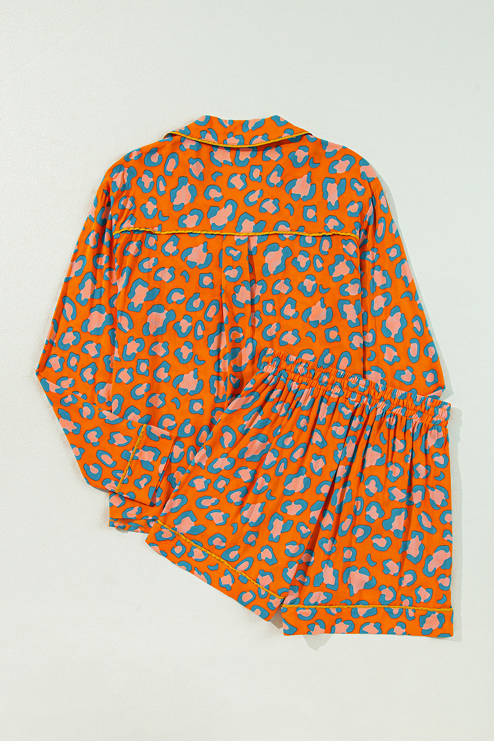 Orange Leopard Pajama Set