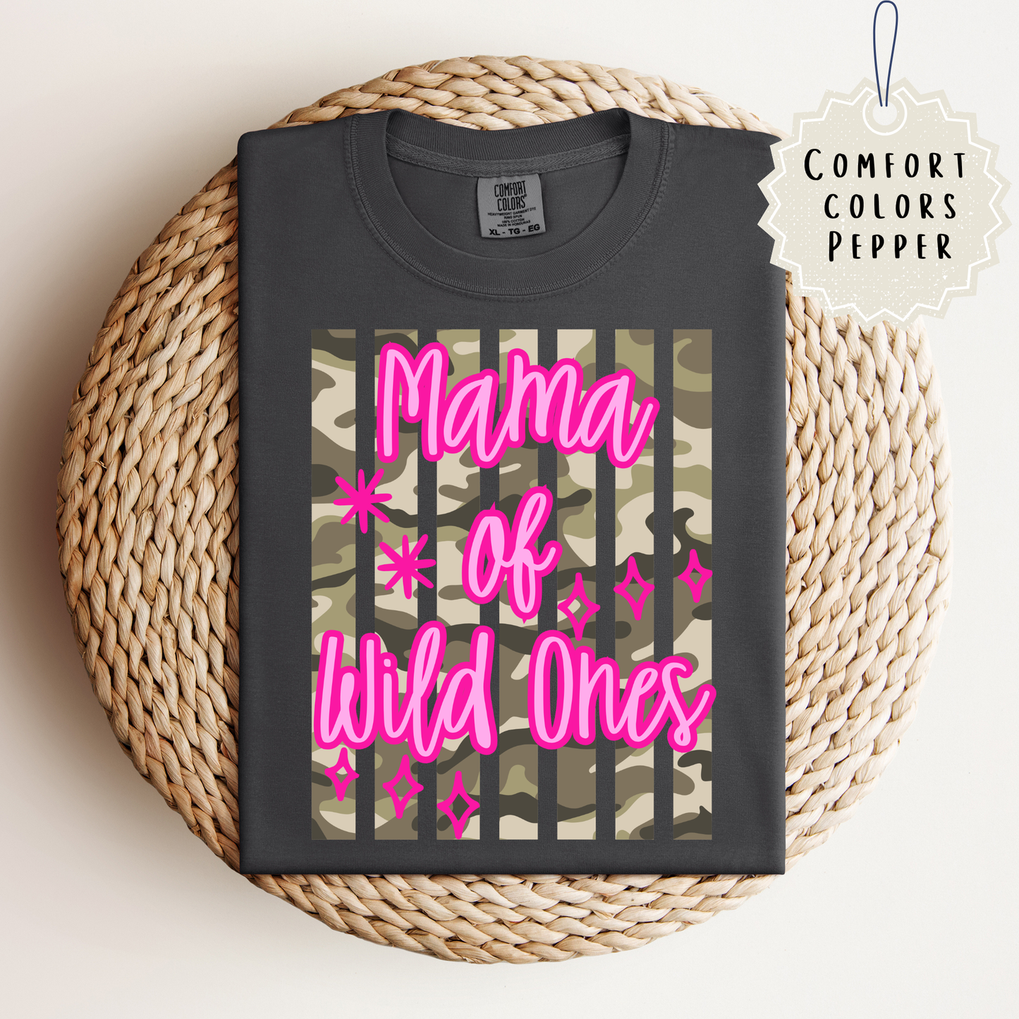 Mama of Wild Ones (Pink Font) Tee.