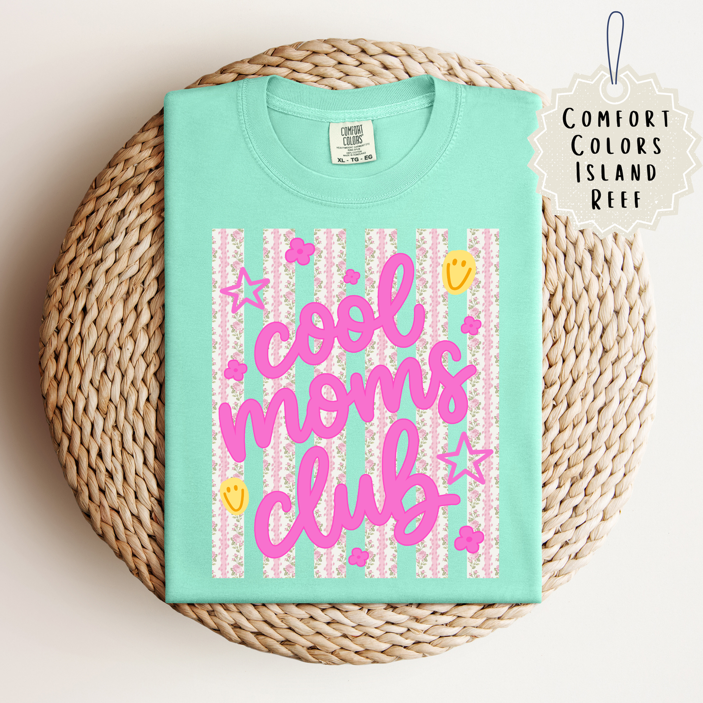 Cool Moms Club Floral Design Tee.