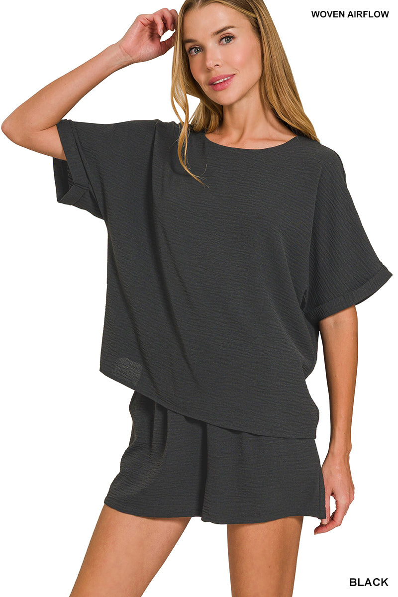 Woven Shortie Set Zenana