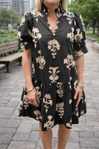 Frilled Floral Dress