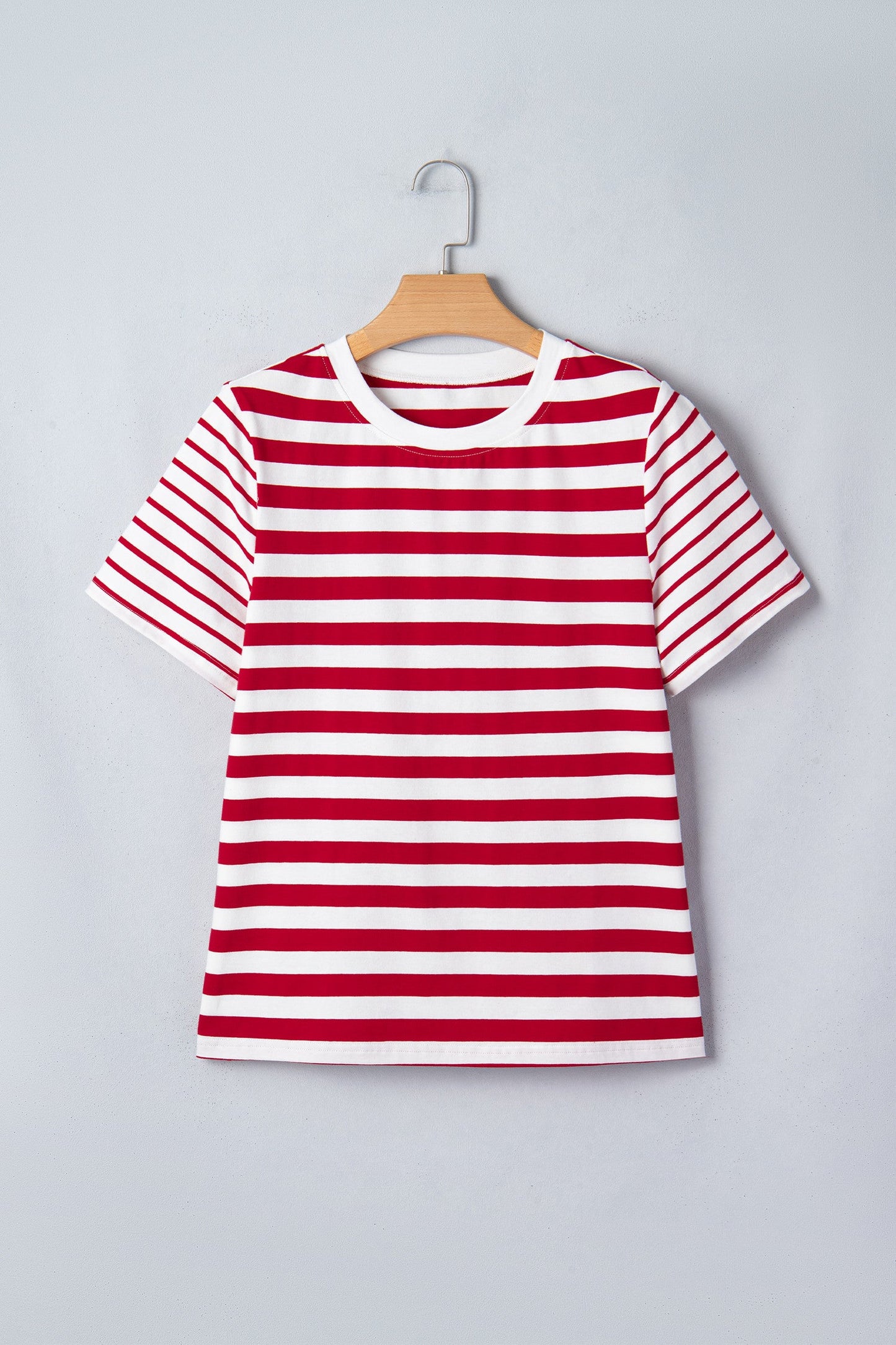 Red Stripe Patchwork Top
