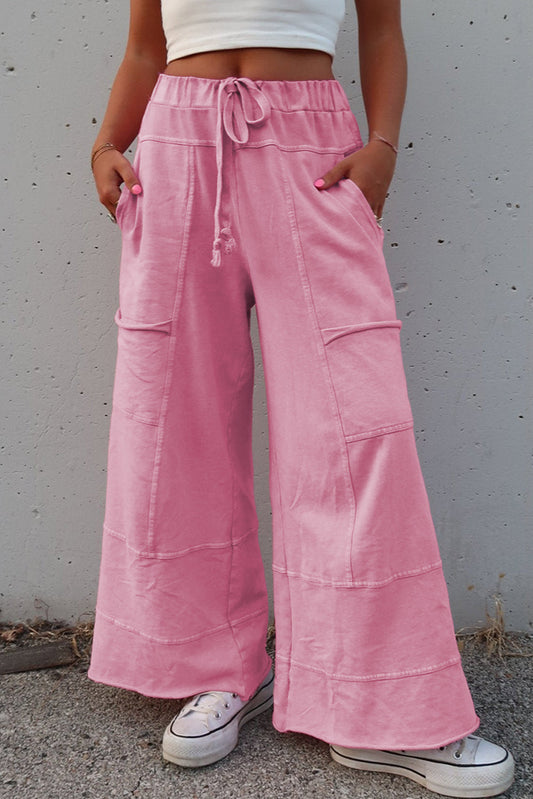 Mineral Washed Exposed Seam Cargo Pants