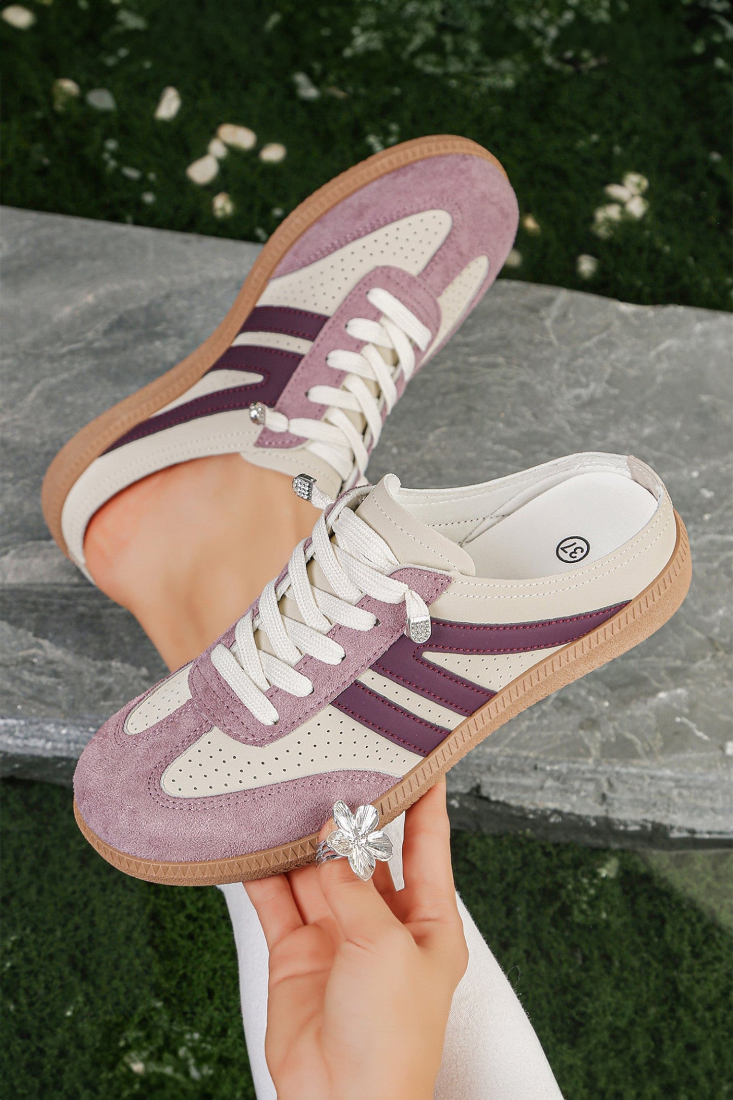 Colorblock Slide-On Sneakers
