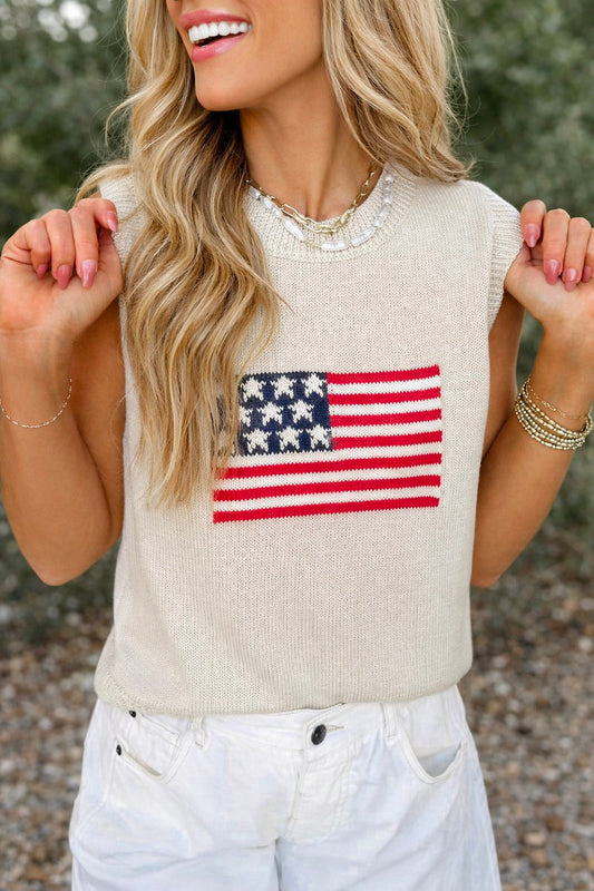 American Flag Sweater