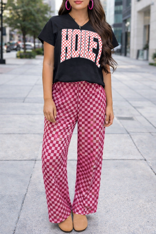 Black HONEY Checkered Set