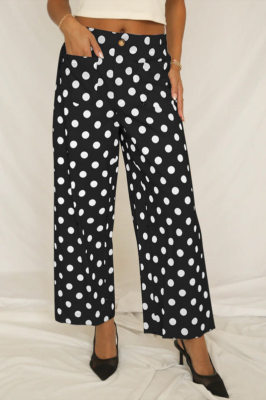 Black Polka Dot Pants