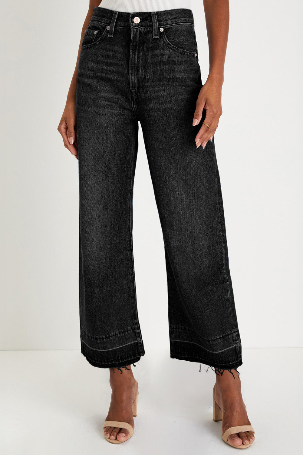 Raw Hem High Waist Jeans *multiple washes* FB