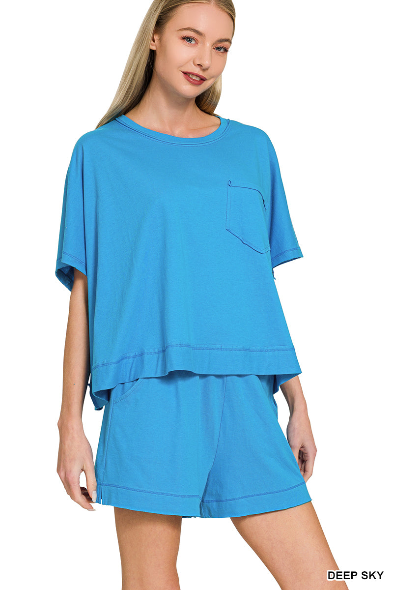 Exposed-Seam Boxy Set Zenana