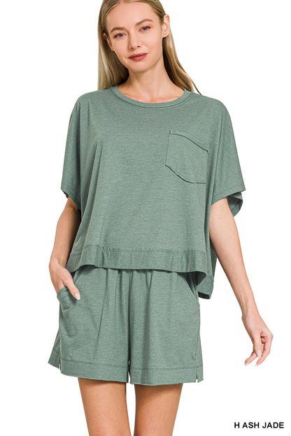 Exposed-Seam Boxy Set Zenana