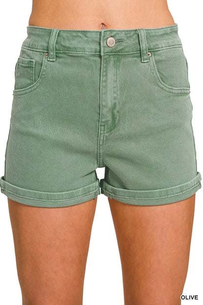 5-Pocket Cuffed Bottoms Zenana