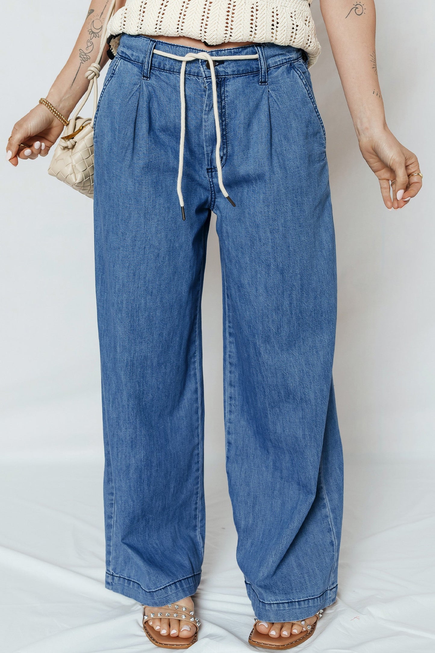 Dusk Blue Wide Leg Jeans