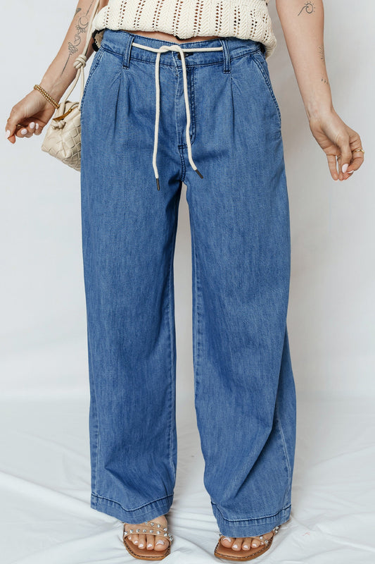 Dusk Blue Wide Leg Jeans