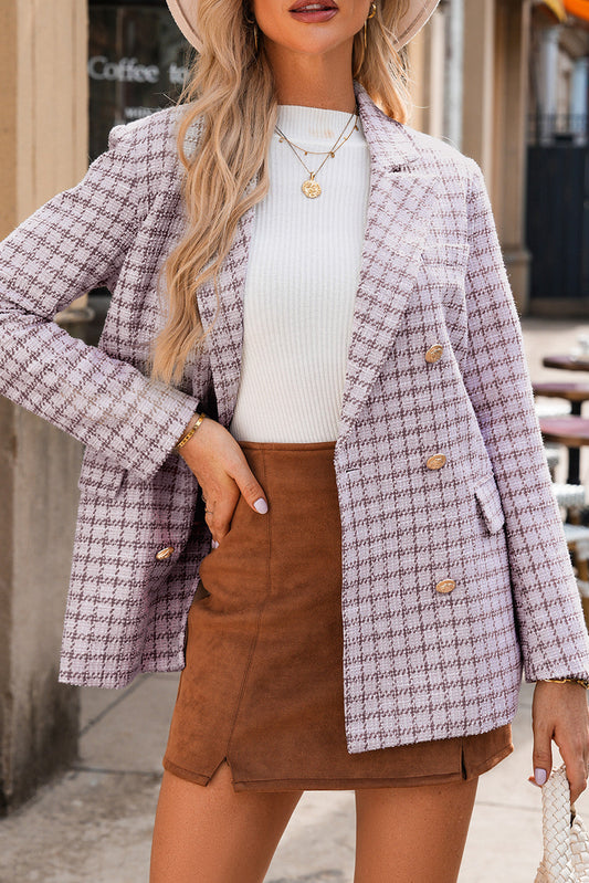 Elegant Plaid Blazer