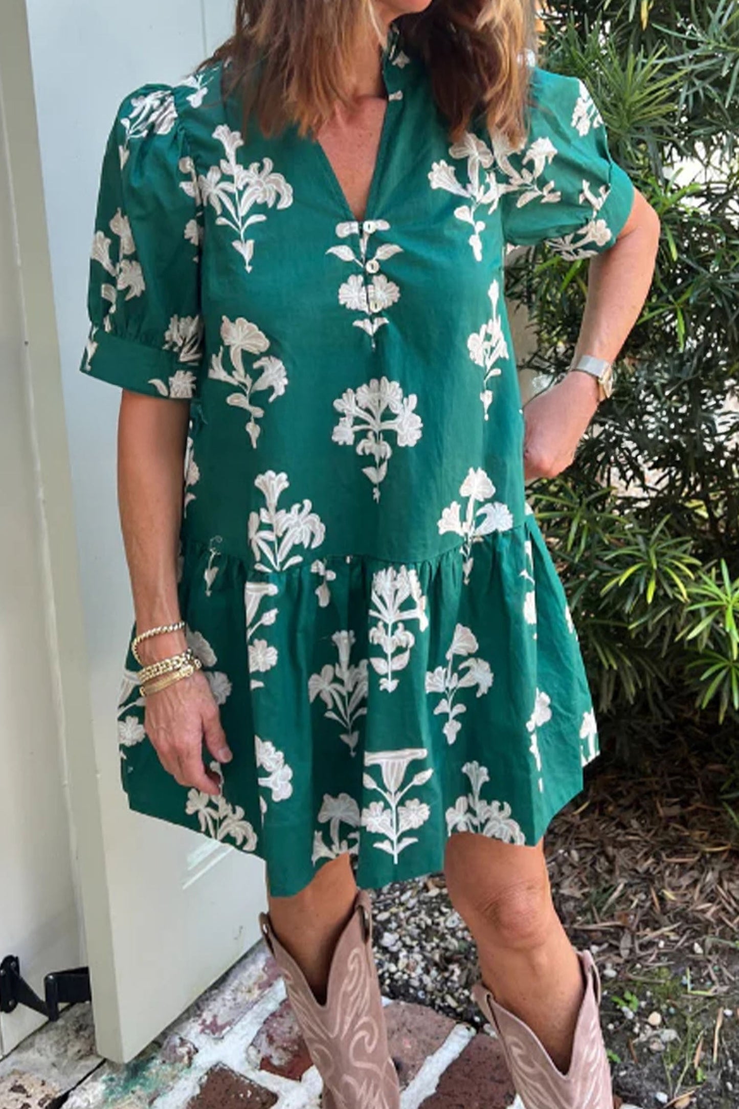 Frilled Floral Dress