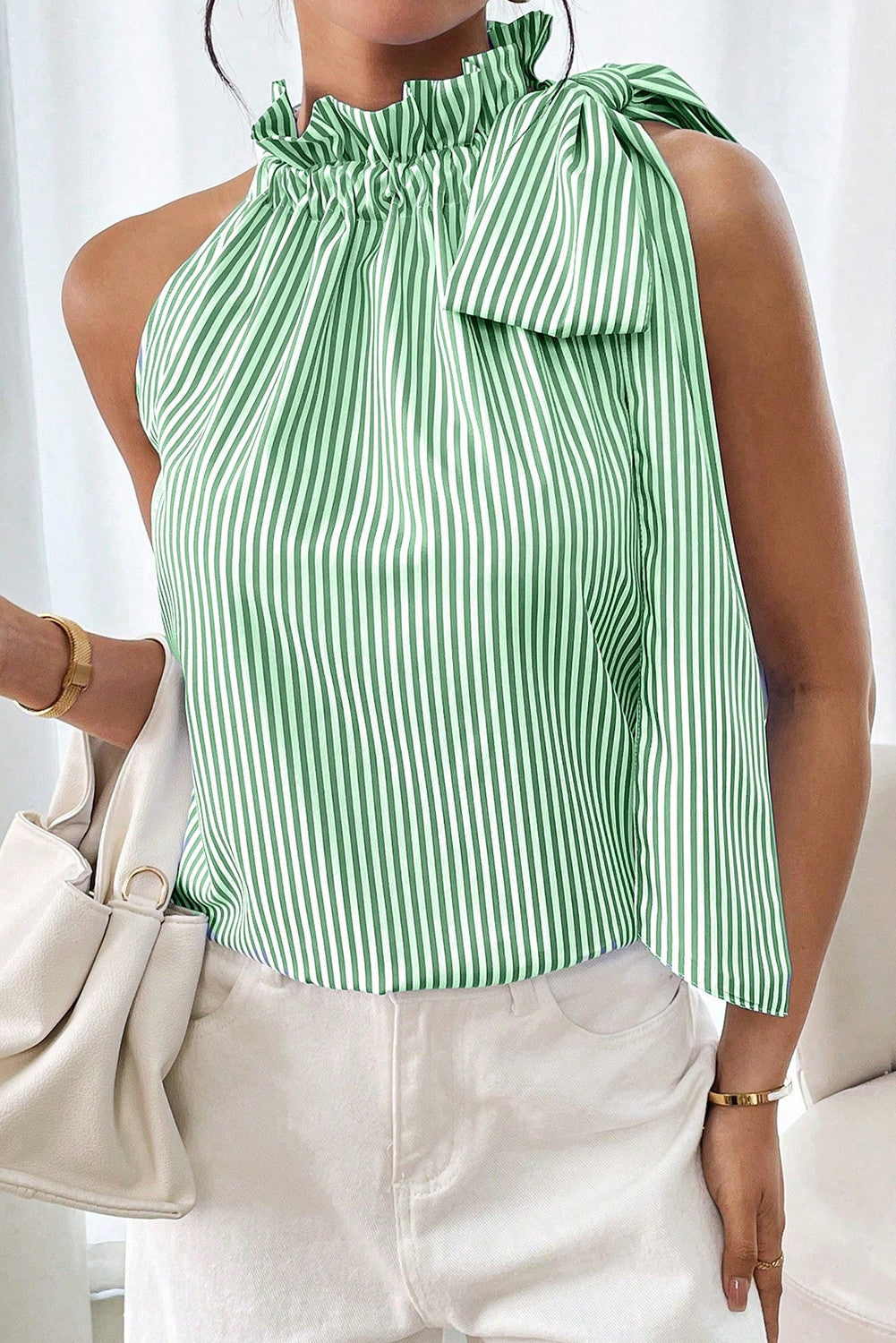 Green Tied Knot Top