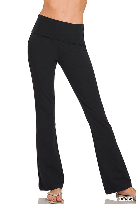 Fold-Over Yoga Flares Zenana