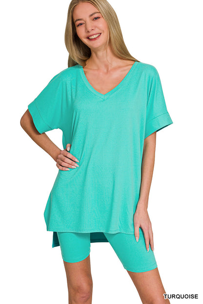 VNeck- Biker Set Zenana New RTS