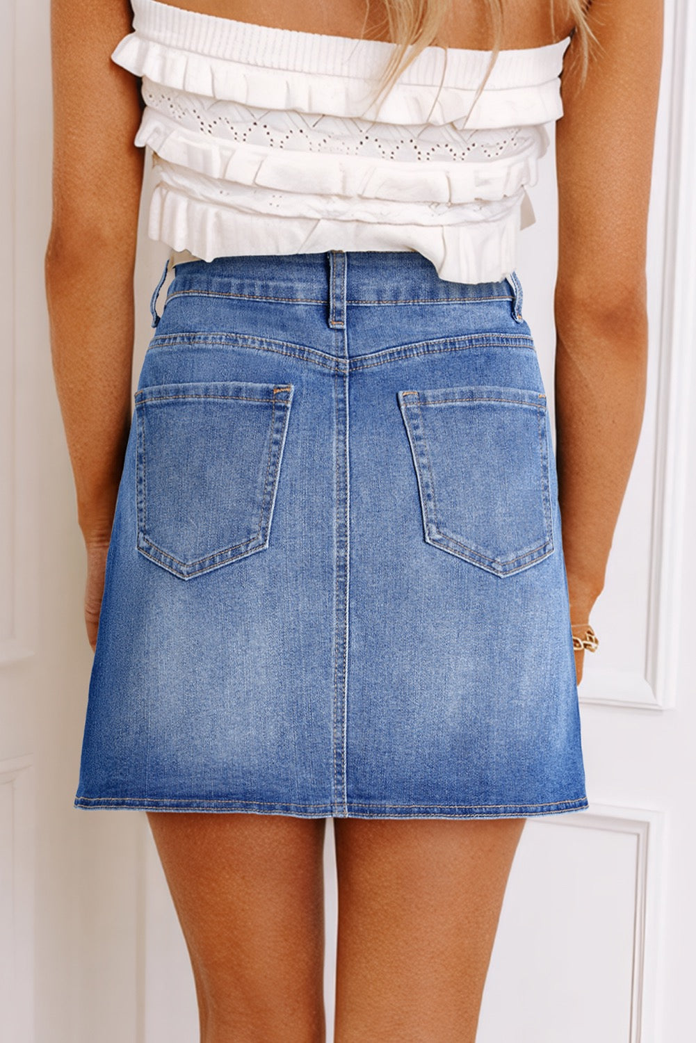 Denim Wrapped Skirt
