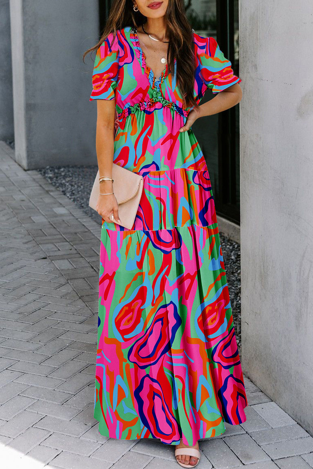 Multicolor Floral Maxi Dress