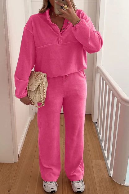 PINK PULLOVER CORDUROY SET