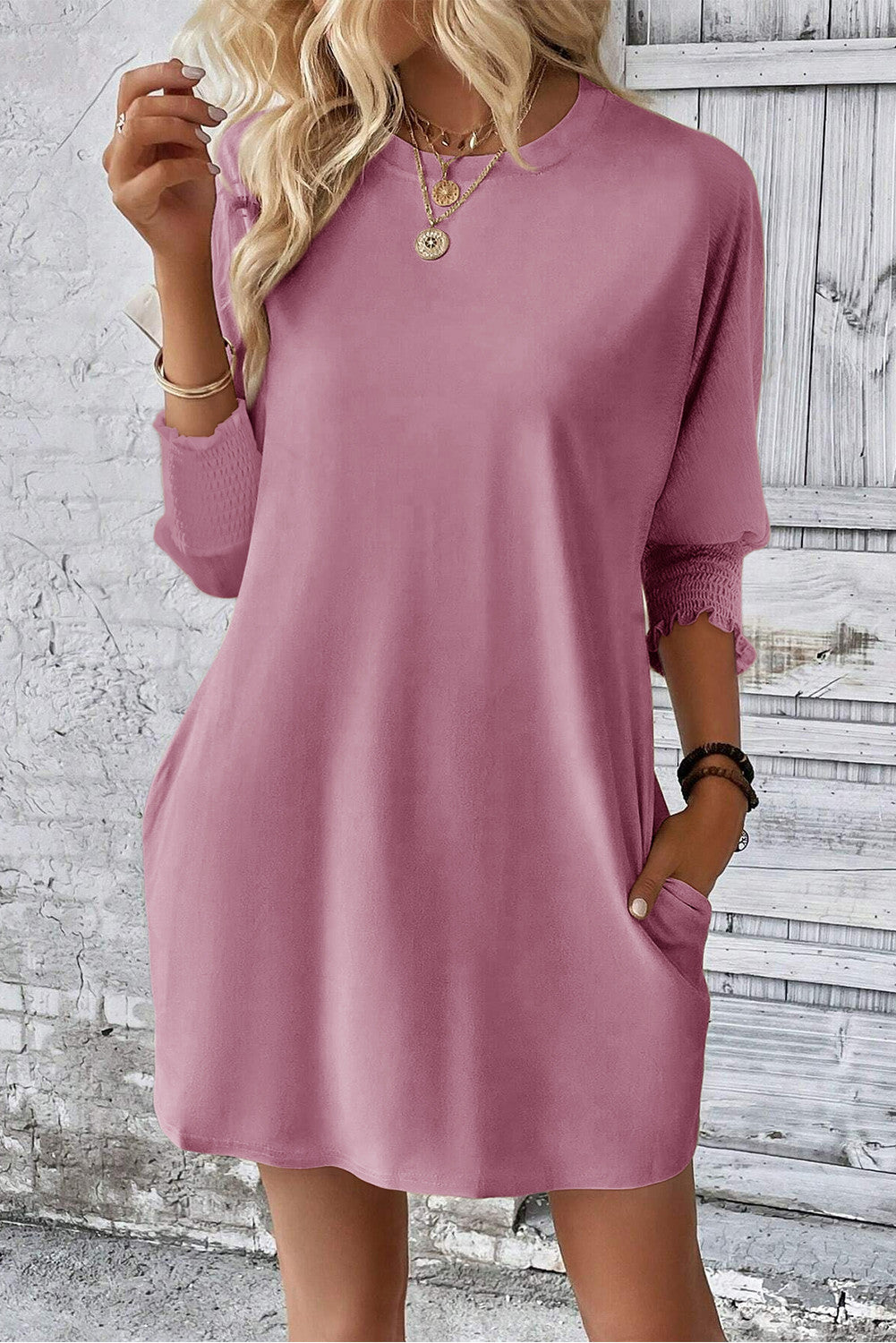 Pink Shirt Dress