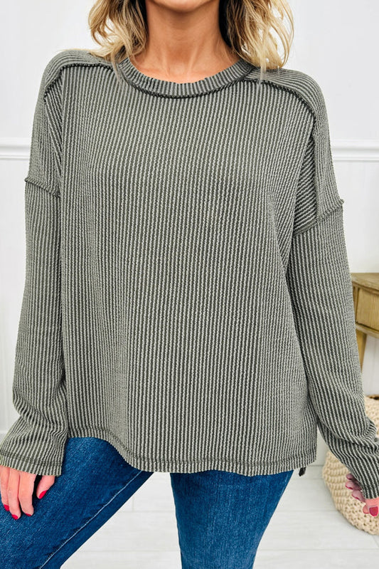 RIBBED TOP - GREEN