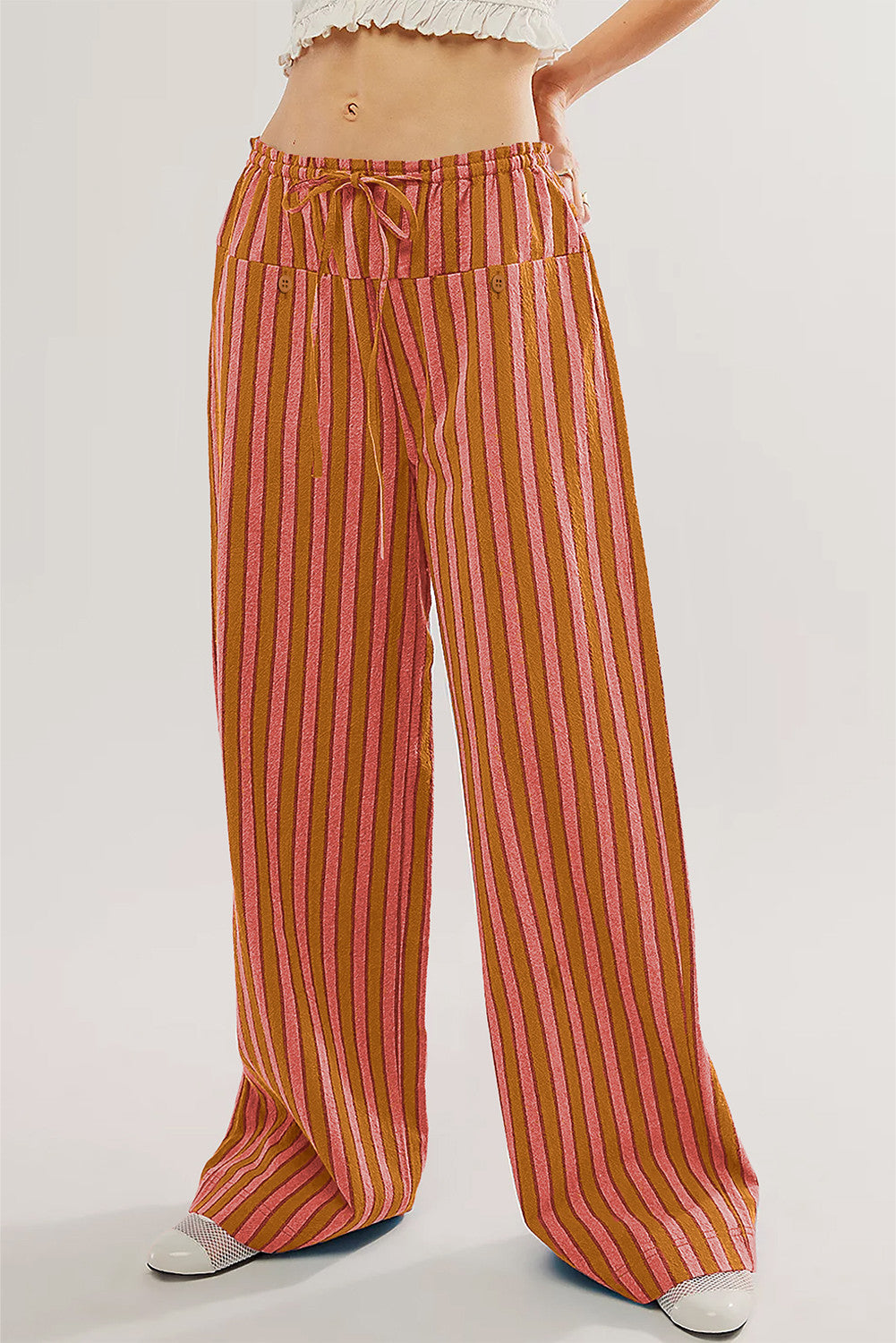 Red Stripe Casual Pants