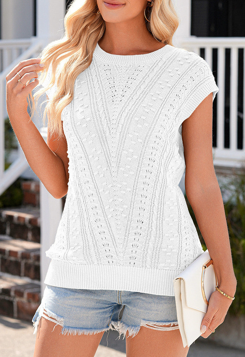 White Chevron Sweater Vest