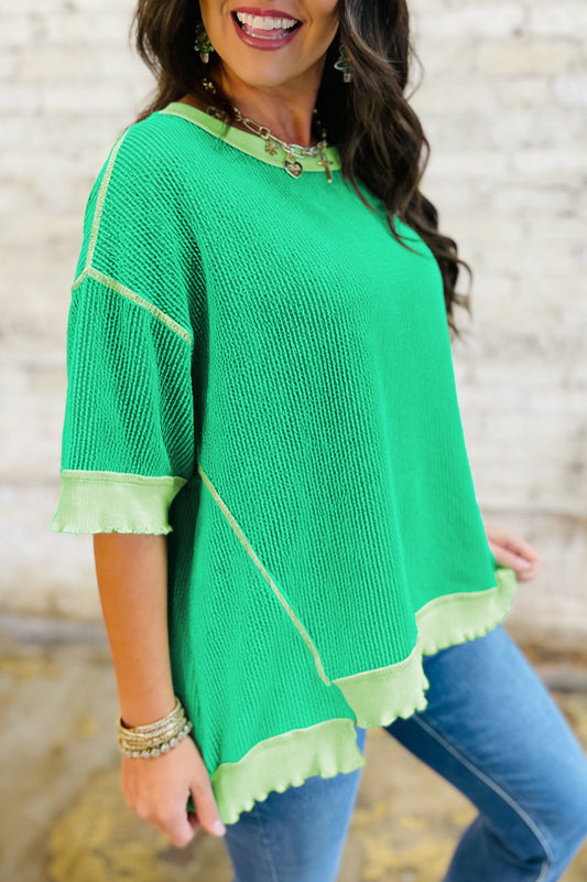 Mint Green Loose Rib Top