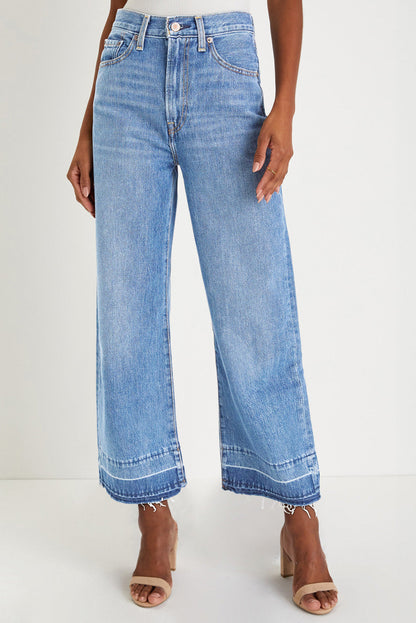 Raw Hem High Waist Jeans *multiple washes* FB