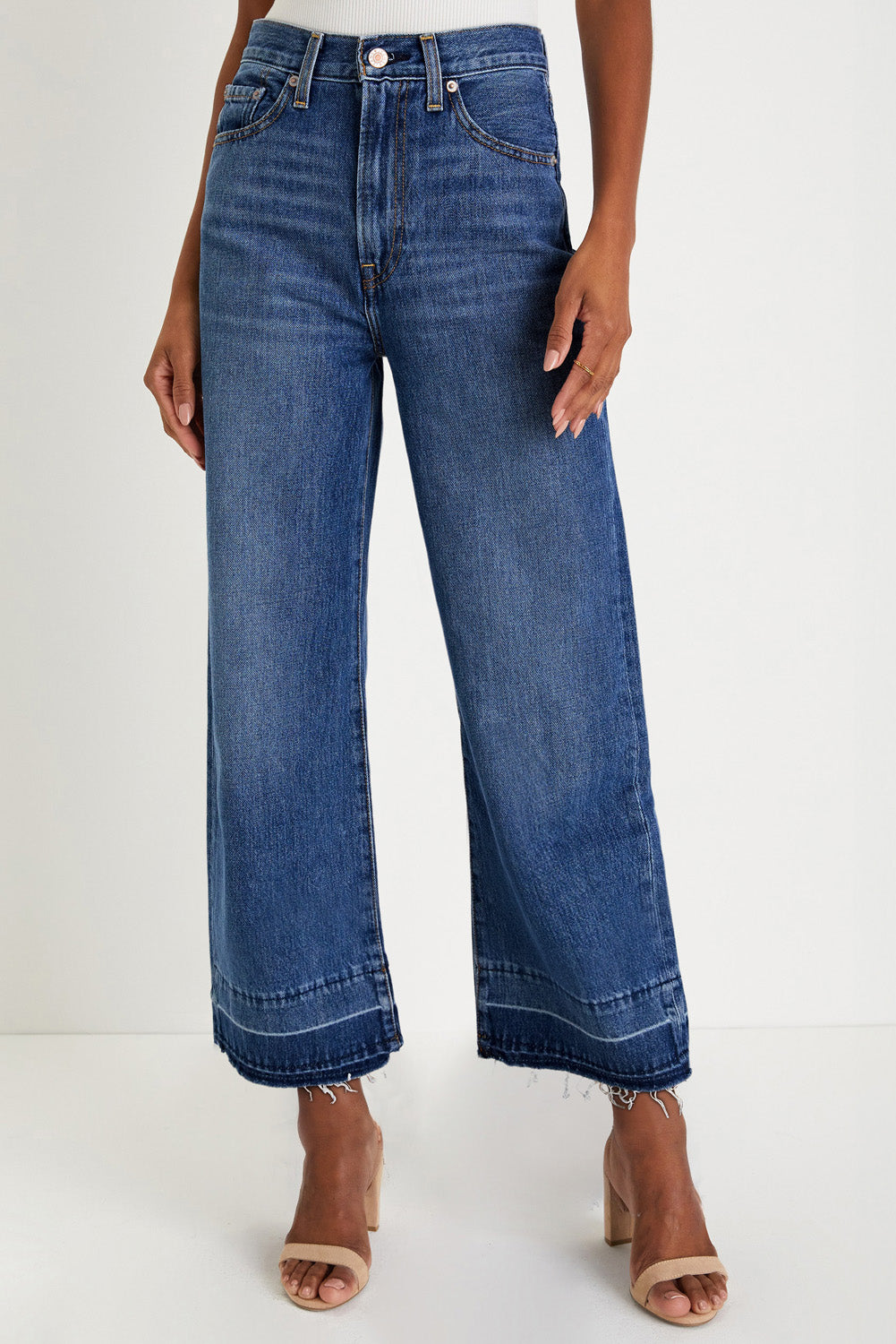 Raw Hem High Waist Jeans *multiple washes* FB