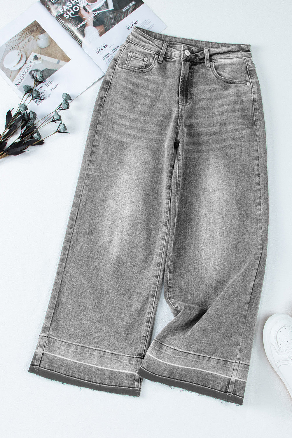 Raw Hem High Waist Jeans *multiple washes* FB