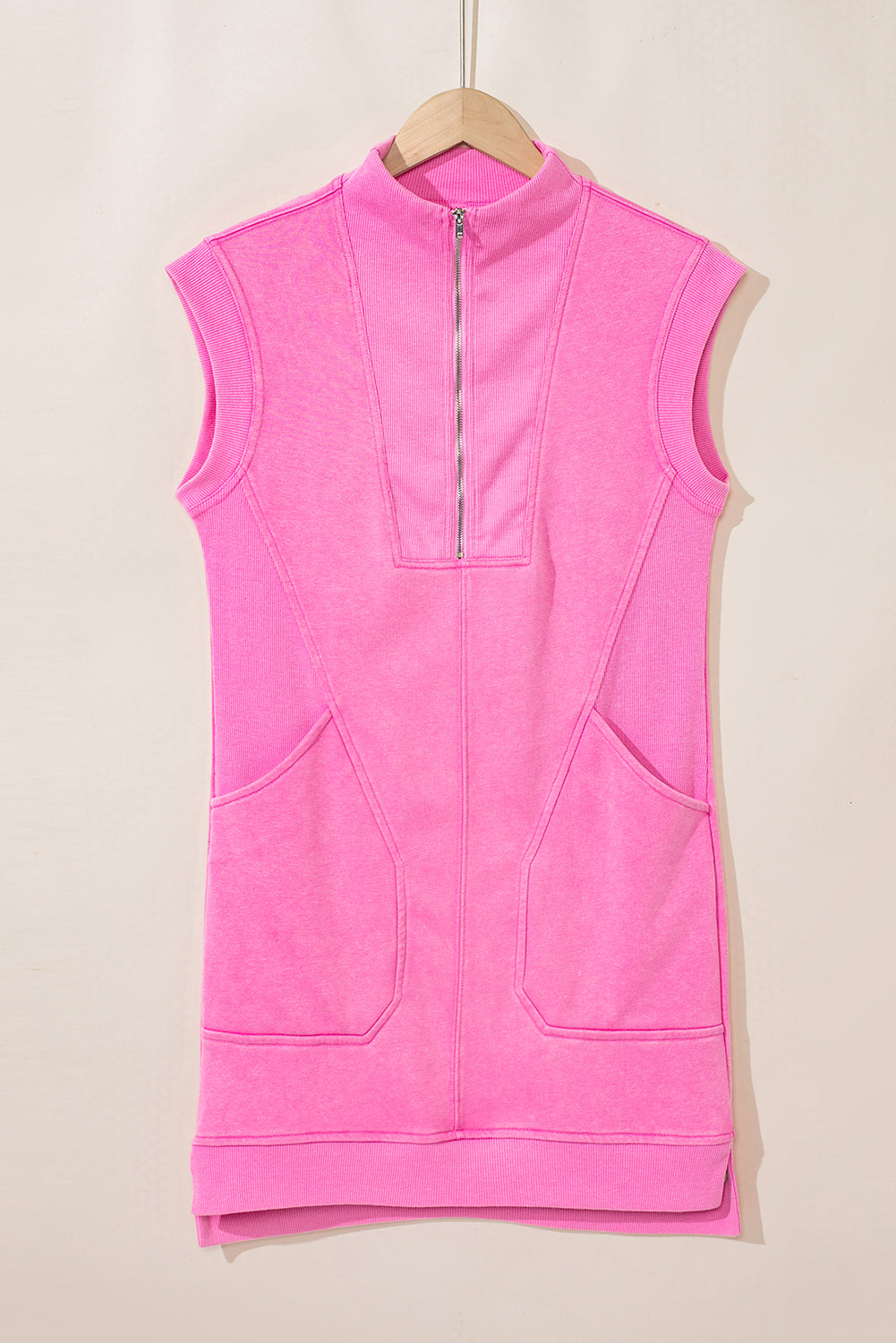 Pink Quarter Zip Dress