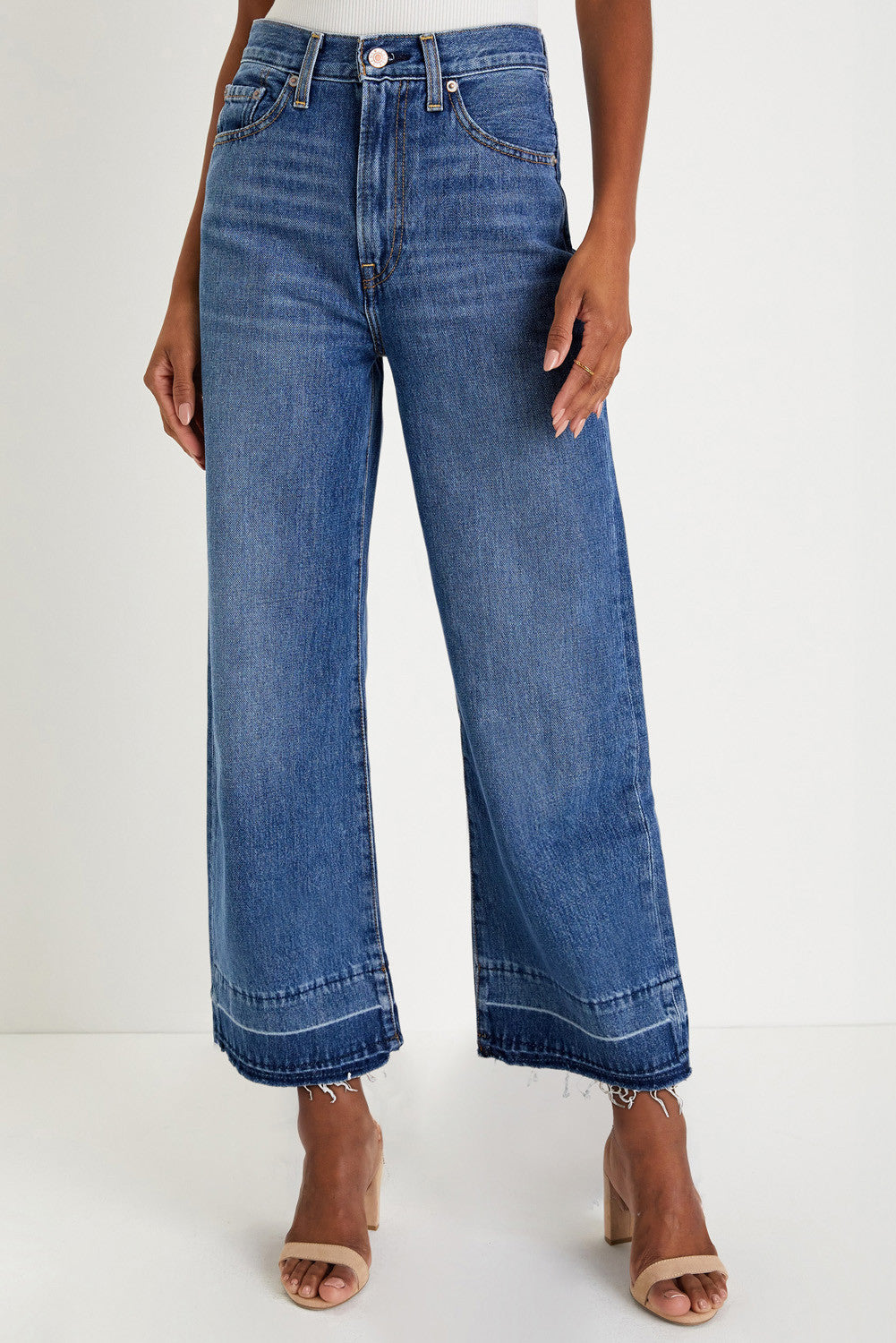 Raw Hem High Waist Jeans *multiple washes* FB